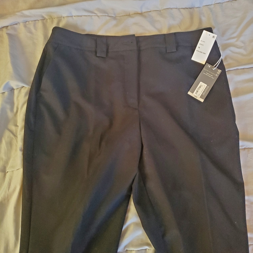 NWT Worthington Black Dress Pants Women's 16